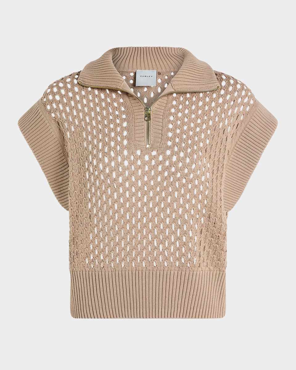 Gaines Half-Zip Knit Vest